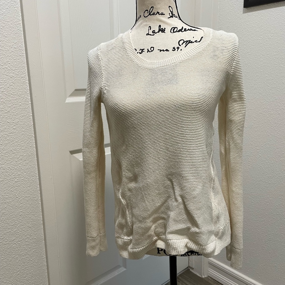 Madewell Cream Knit Pullover Sweater